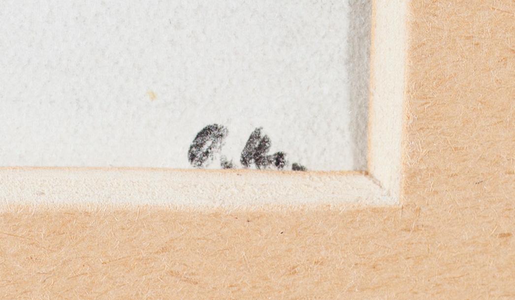 OTTO MÄKILÄ, blyertsteckning, signerad.