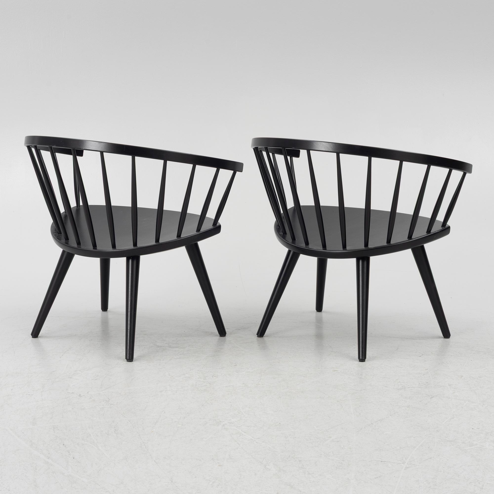 Yngve Ekström, chairs, a pair of 'Arka' chairs, Stolab.