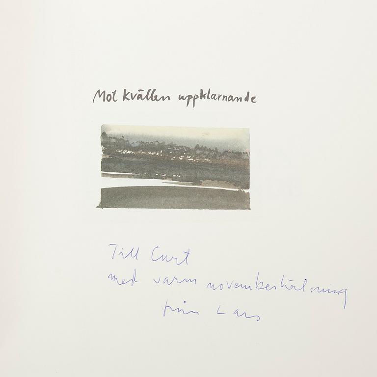 Lars Lerin, a collection of 76 books, of which four with signature and dedication from the author.