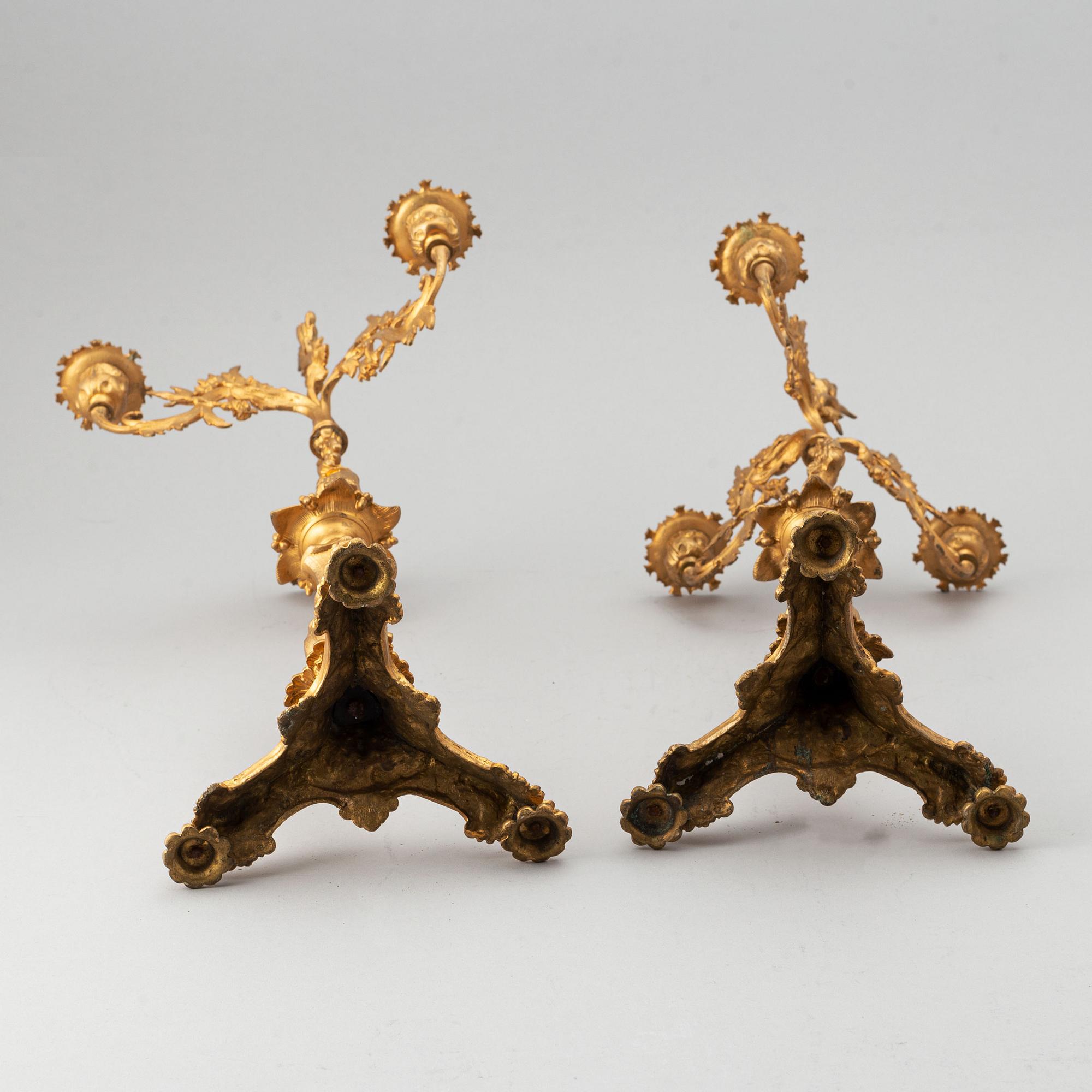 A pair of neo-rokoko candelabra from the second half of 19th century.