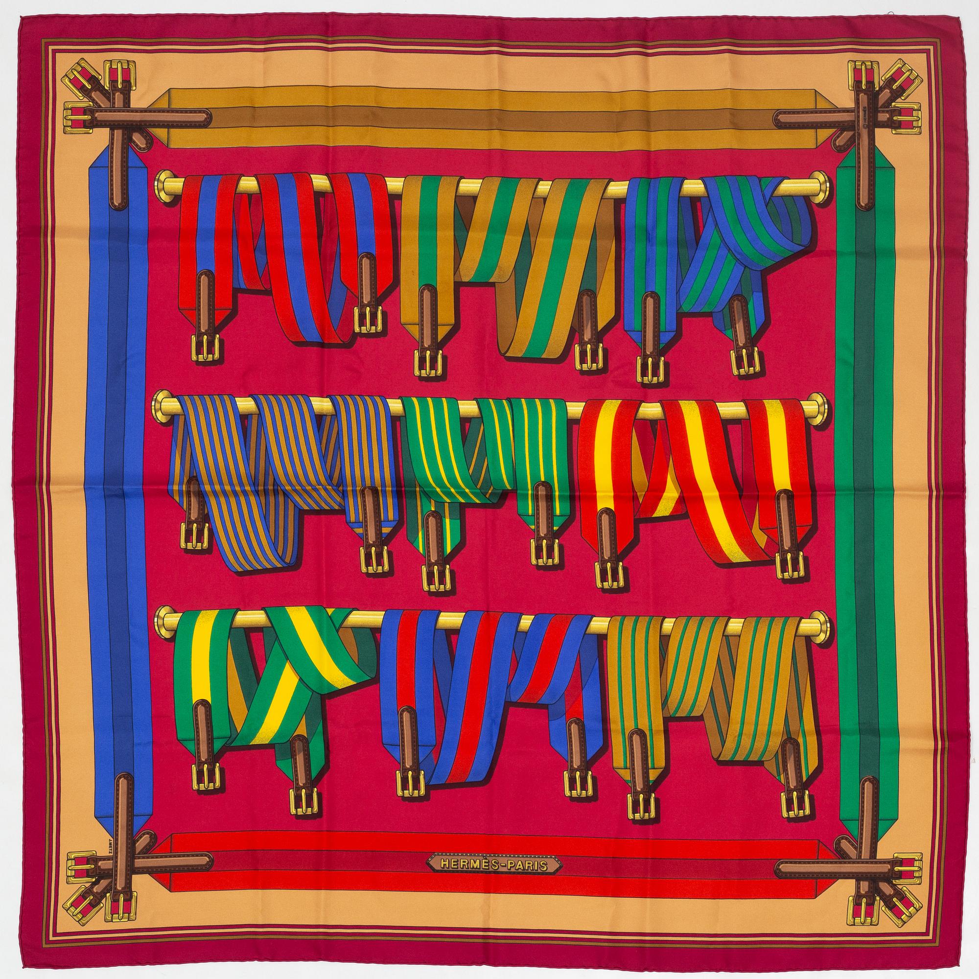 Hermès, scarf, "Sangles".