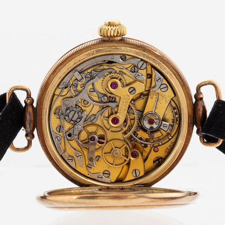 Longines, "Monopusher", "F. Woroniecki Warszawa", chronograph, wristwatch, 35 mm.