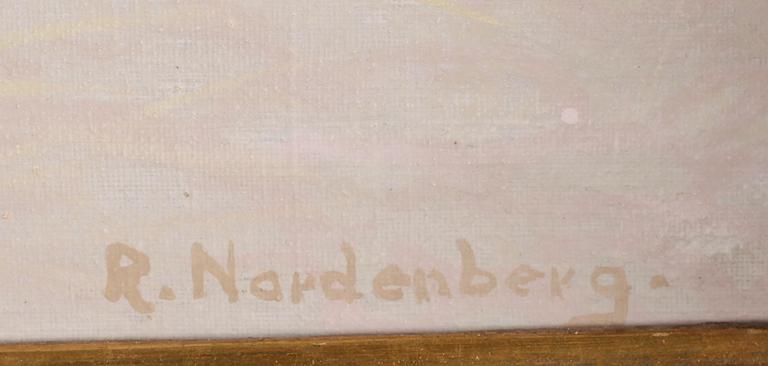 OKÄND KONSTNÄR, olja på duk, signerad R Nordenberg, 1900-talets andra hälft.