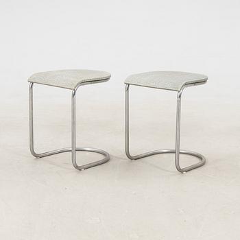 A pair of DS Steel Furniture Malmö chairs from the 1940s.