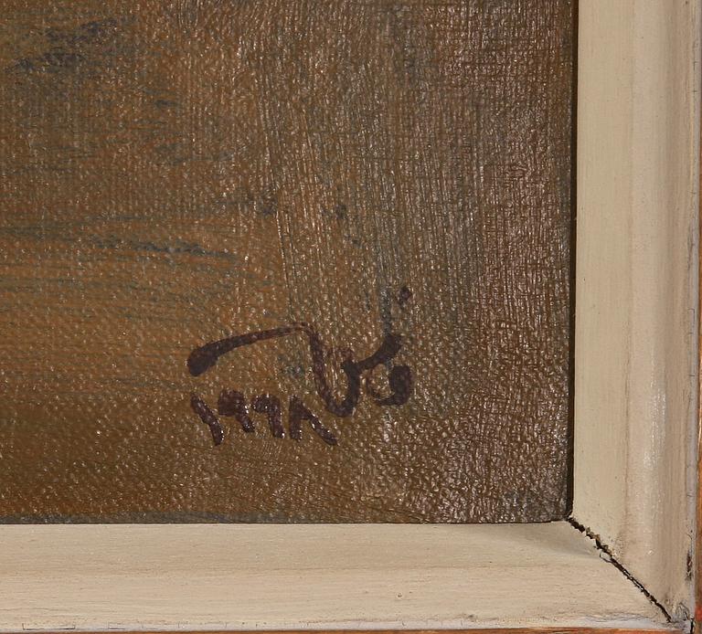 FAIK HASSAN, tillskriven, olja på duk, sign, 1900-talets tredje kvartal.