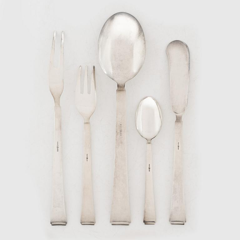 Württembergische Metallwarenfabrik (WMF), Cutlery, 15 pcs, silver, Germany.