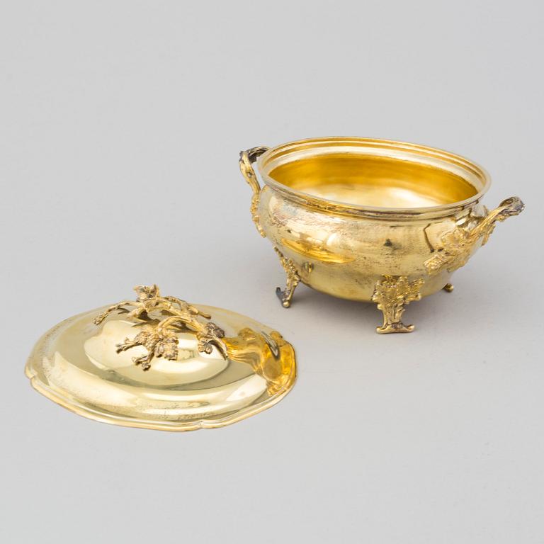 A 20th century rococo style silver tureen.