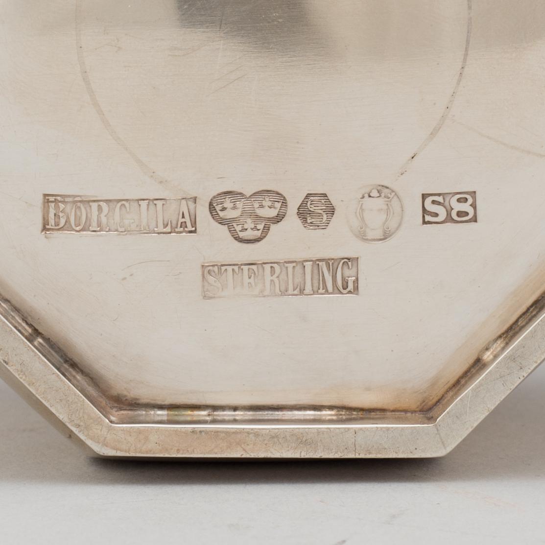 ATELIER BORGILA, A sterling silver coffee pot and sugar bowl. Stockholm 1934 and 1944.