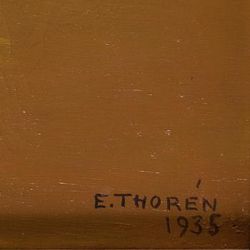 ESAIAS THORÉN, duk, signerad E. Thorén och daterad 1935.