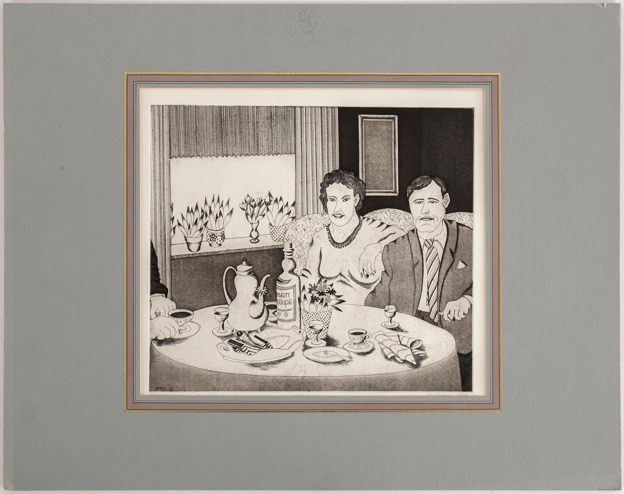 Almut Heise, étching, signed, dated 1968.