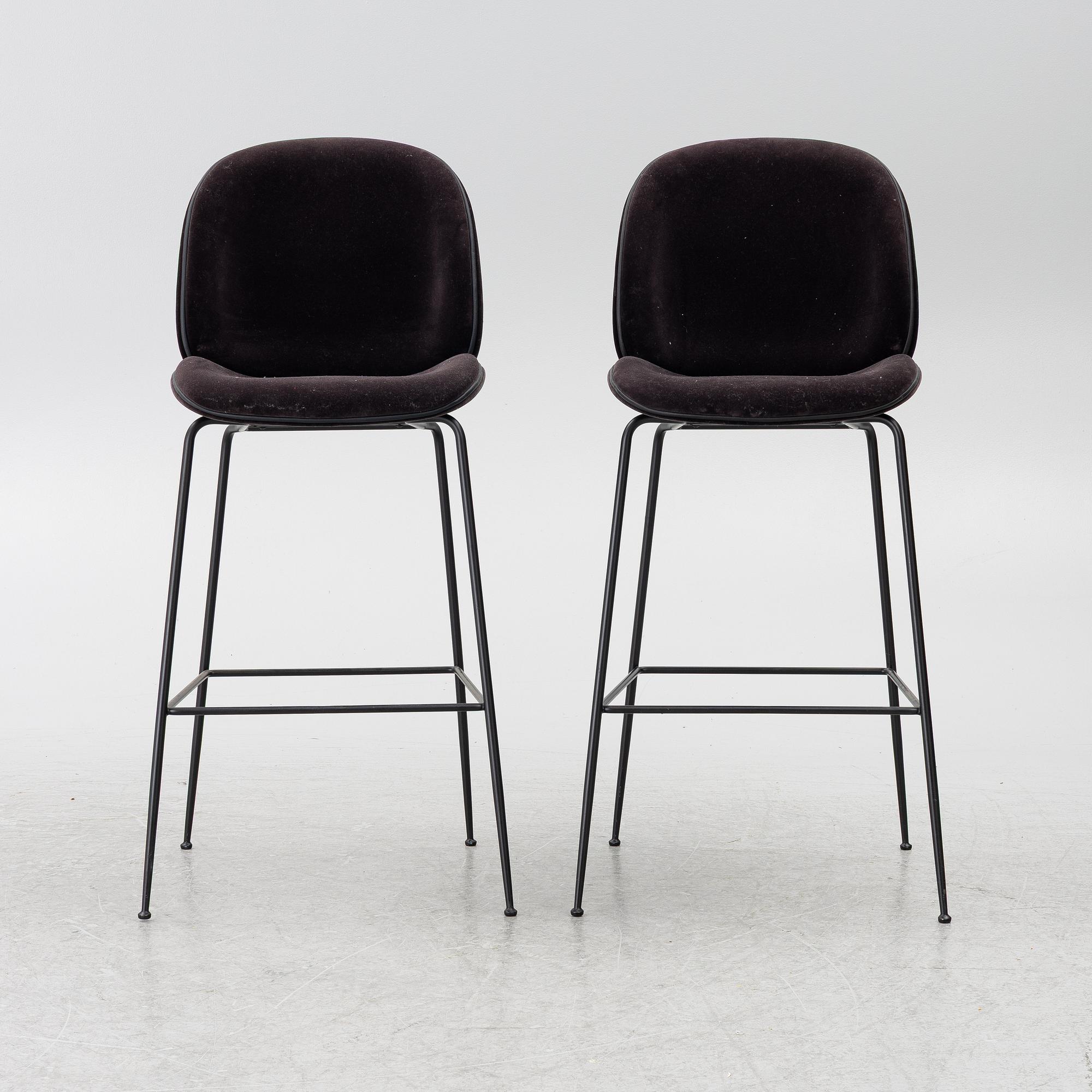 GamFratesi, Bar stools, a pair, "Beetle Bar Chair", Gubi, Denmark.