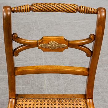 Four Johan Petter Grönvall empire chairs.