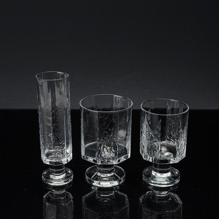 GLASSERVIS, glas 57 delar, "Kalinka", Iittala.