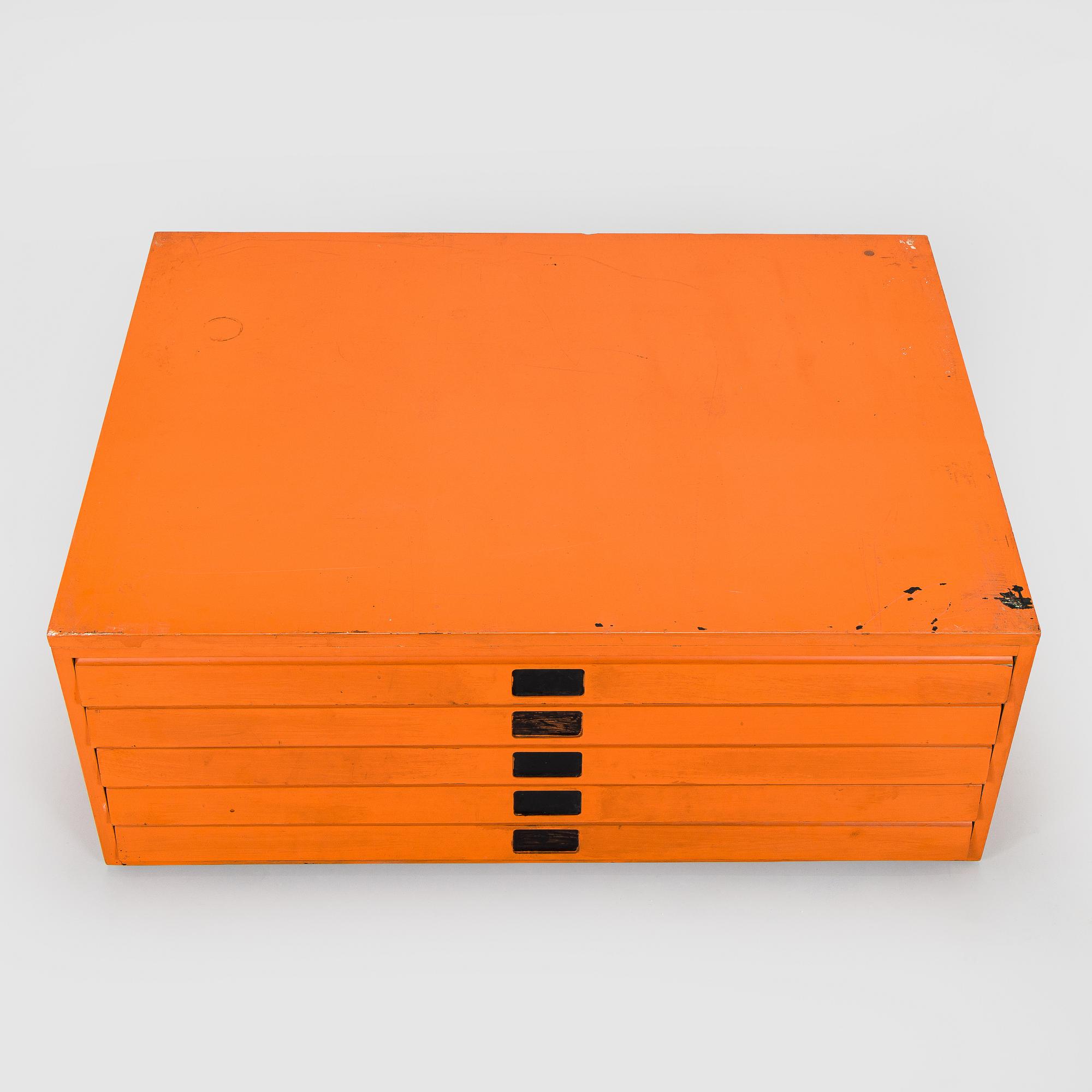 Filing drawer, third quarter of the 20th century.
