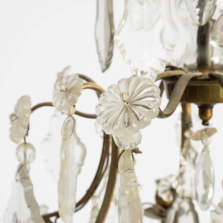 A Rococo style chandelier, first half of the 20th century.