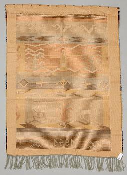 A Finnish long pile rug. Circa 196x148 cm.