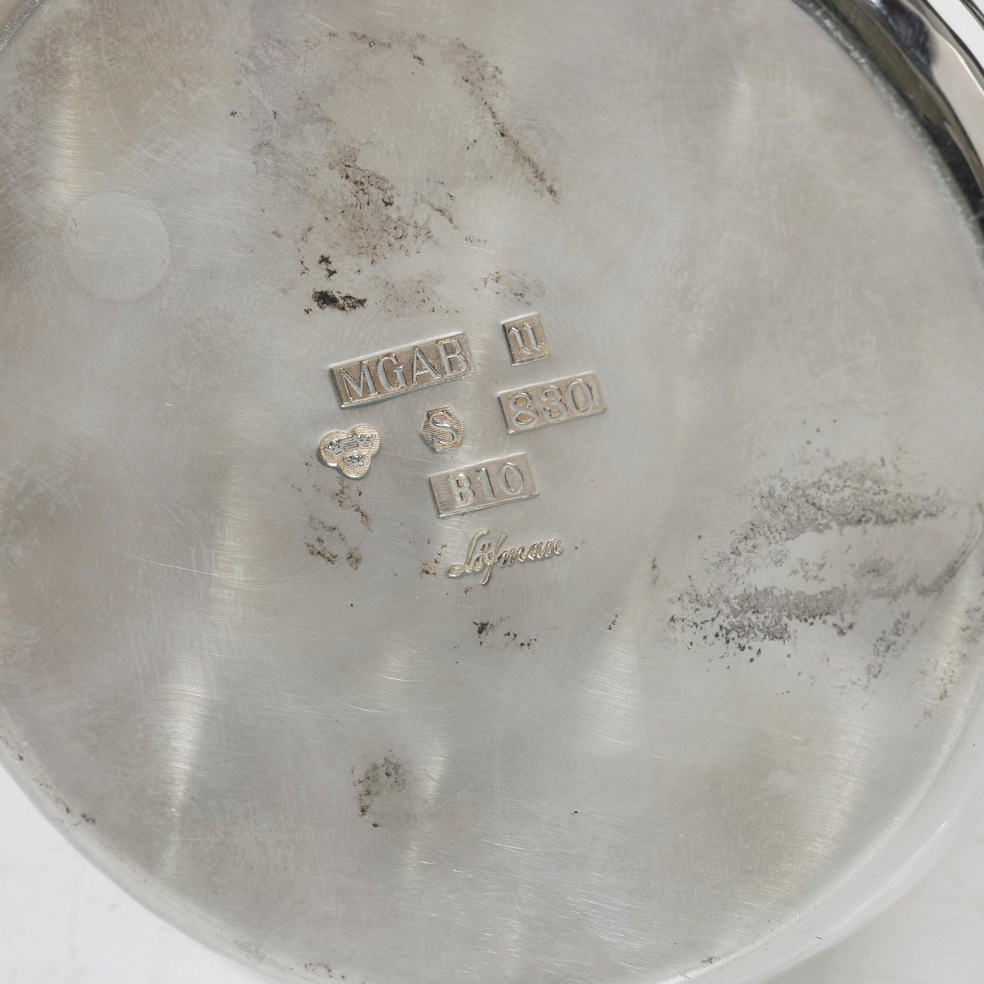 Eric Löfman, A Swedish silver vase, Company MGAB, Upsala 1976.