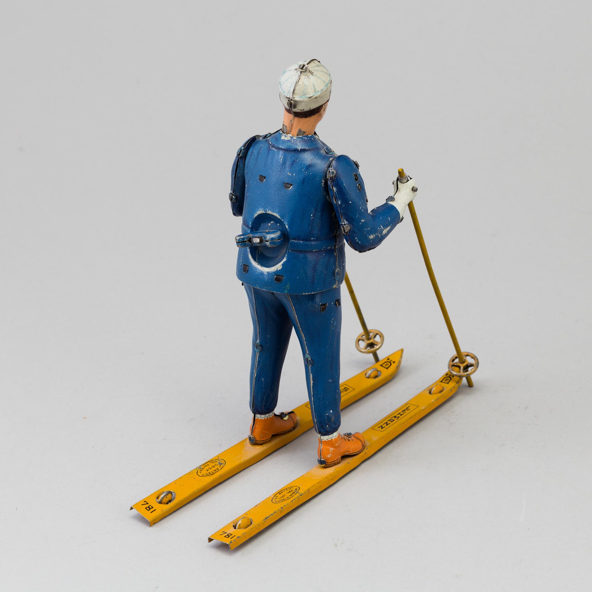 a Lehmann "Ski Rolf" tin toy, Germany 1930-1941.