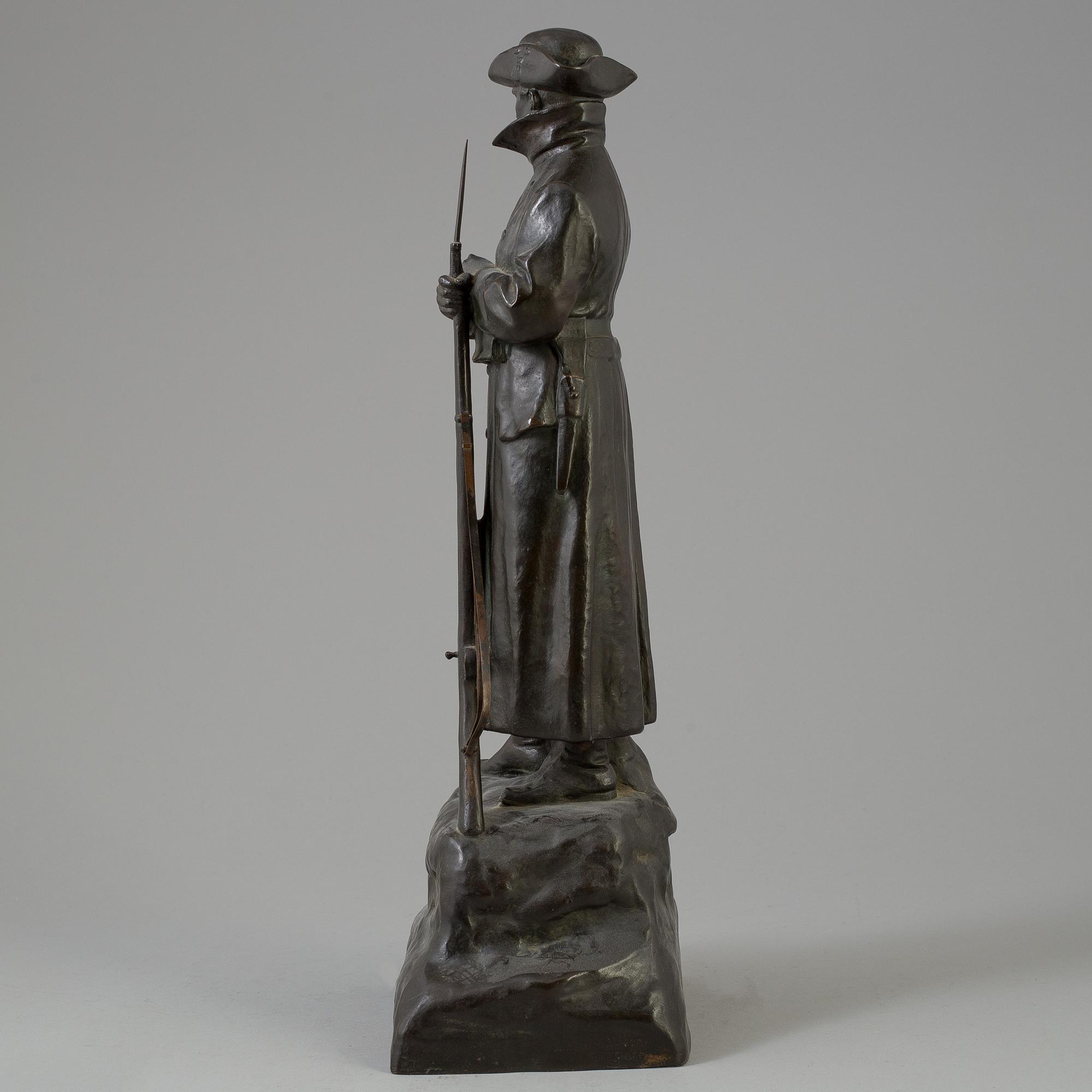 ALFRED OHLSON, SKULPTUR, brons, signerad.