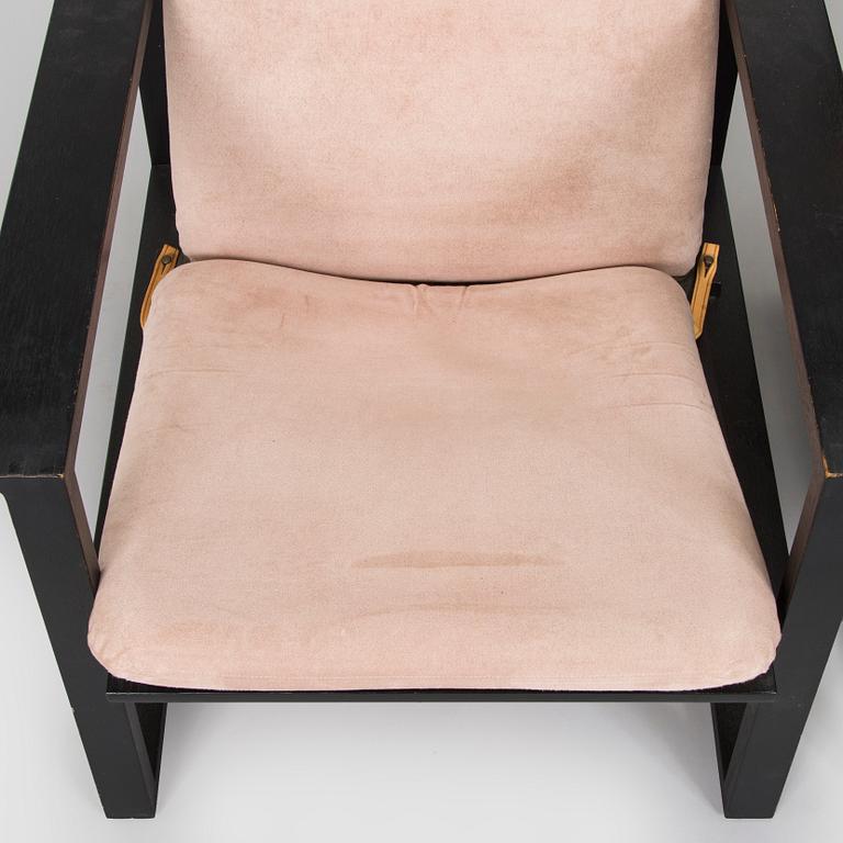 Børge Mogensen, armchairs, a pair model 2254, "Highback Easy Chair"/"Släden",  Fredericia Stolefabrik, Denmark.