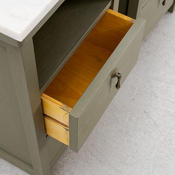 Bedside tables, a pair, early 20th century.