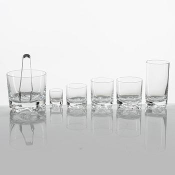 Tapio Wirkkala, glasservis, 56 delar, "Gaissa", Iittala, Finland.