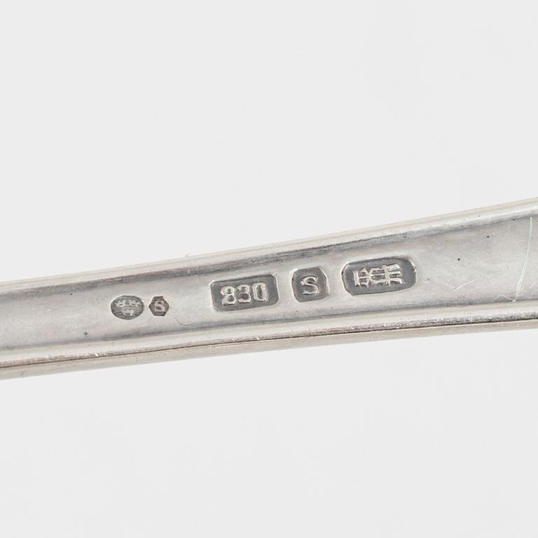 David Andersen, a 46-piece silver cutlery, Norway, bearing Swedish import marks, 20th Century.