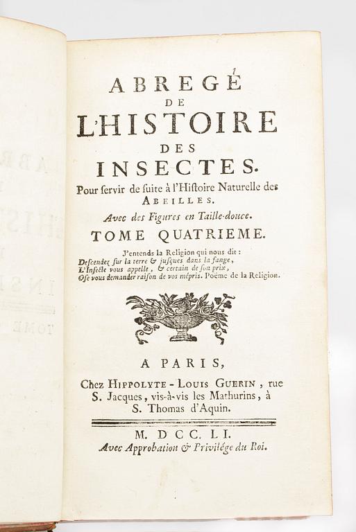 BÖCKER, 2st, "Abregé de l´histoire des..." samt "Memoires pour servir a l´histoire...". Paris 1751 samt Amsterdam 1737.