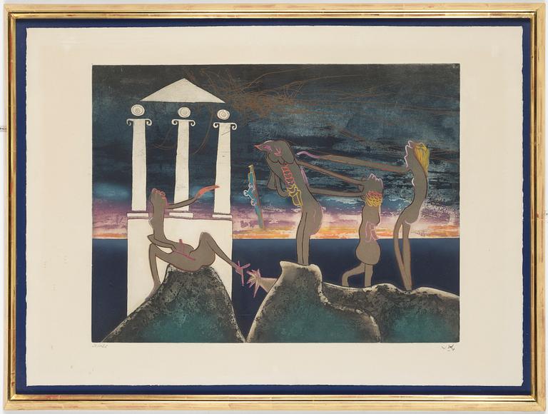 ROBERTO MATTA, a colour lithograph, signed and numbered 21/125.