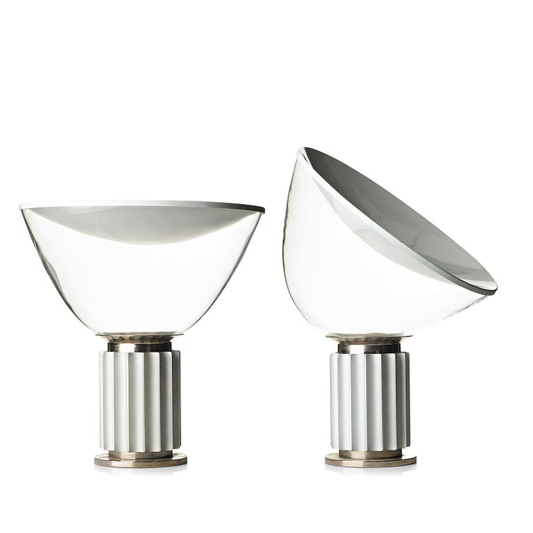 Achille Castiglioni, & Pier Giacomo, bordslampor 1 par, "Taccia", Flos, Italien 1960-70-tal.