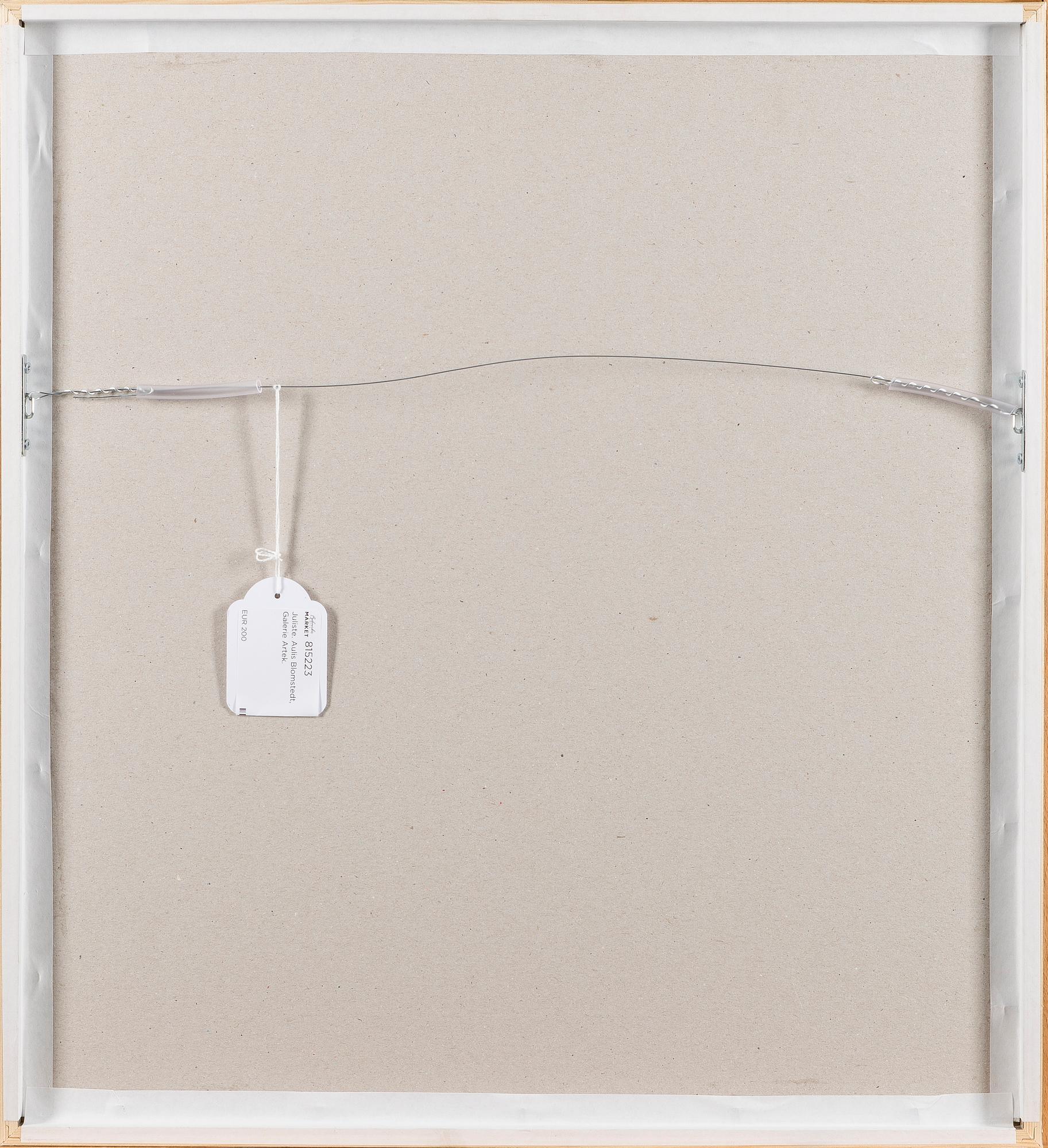 EXHIBITION POSTER, Aulis Blomstedt, Galerie Artek, 15.11.73. Sign. -73.