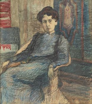 Helmer Osslund, Woman in Blue.