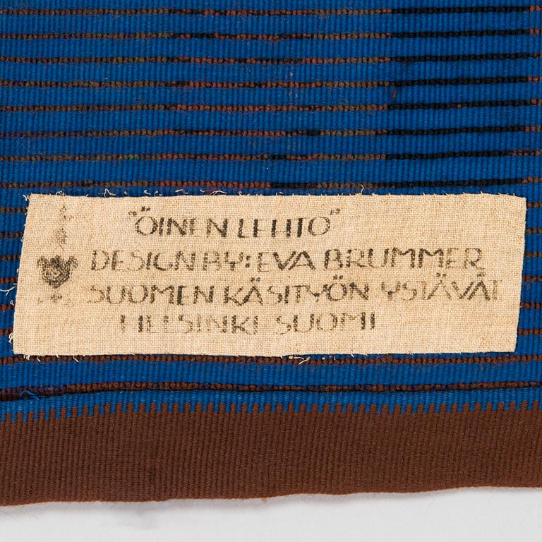 Eva Brummer, ryijy, malli Suomen Käsityön Ystävät. Noin 180 x 125 cm.