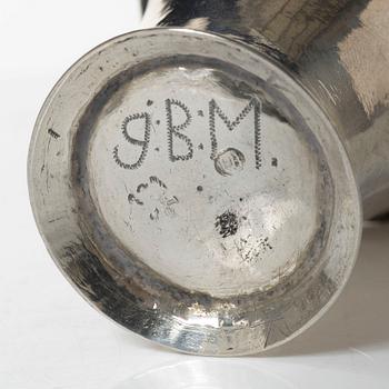 A Swedish silver beaker, mark of Lars Beckman d e, Örebro, active 1712-1748 (1752).
