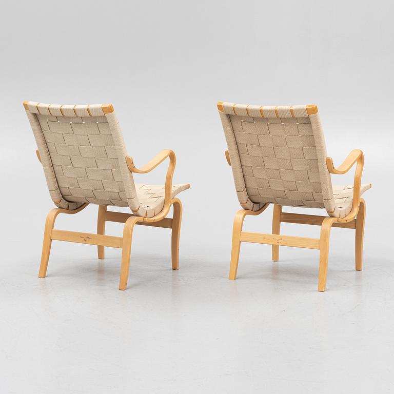Bruno Mathsson, a pair of 'Eva' armchairs, Dux.
