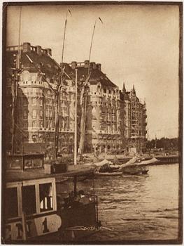 HENRY B. GOODWIN, Two photo gravures from the book Vårt vackra Stockholm signed in the negative.