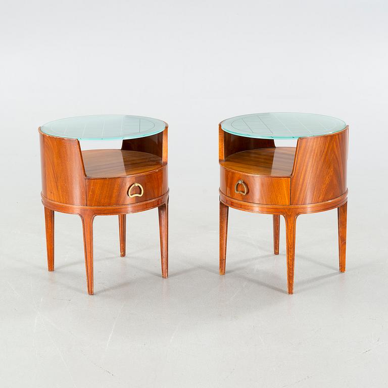 A pair of bed tables, by Bodafors, 1940/50s.