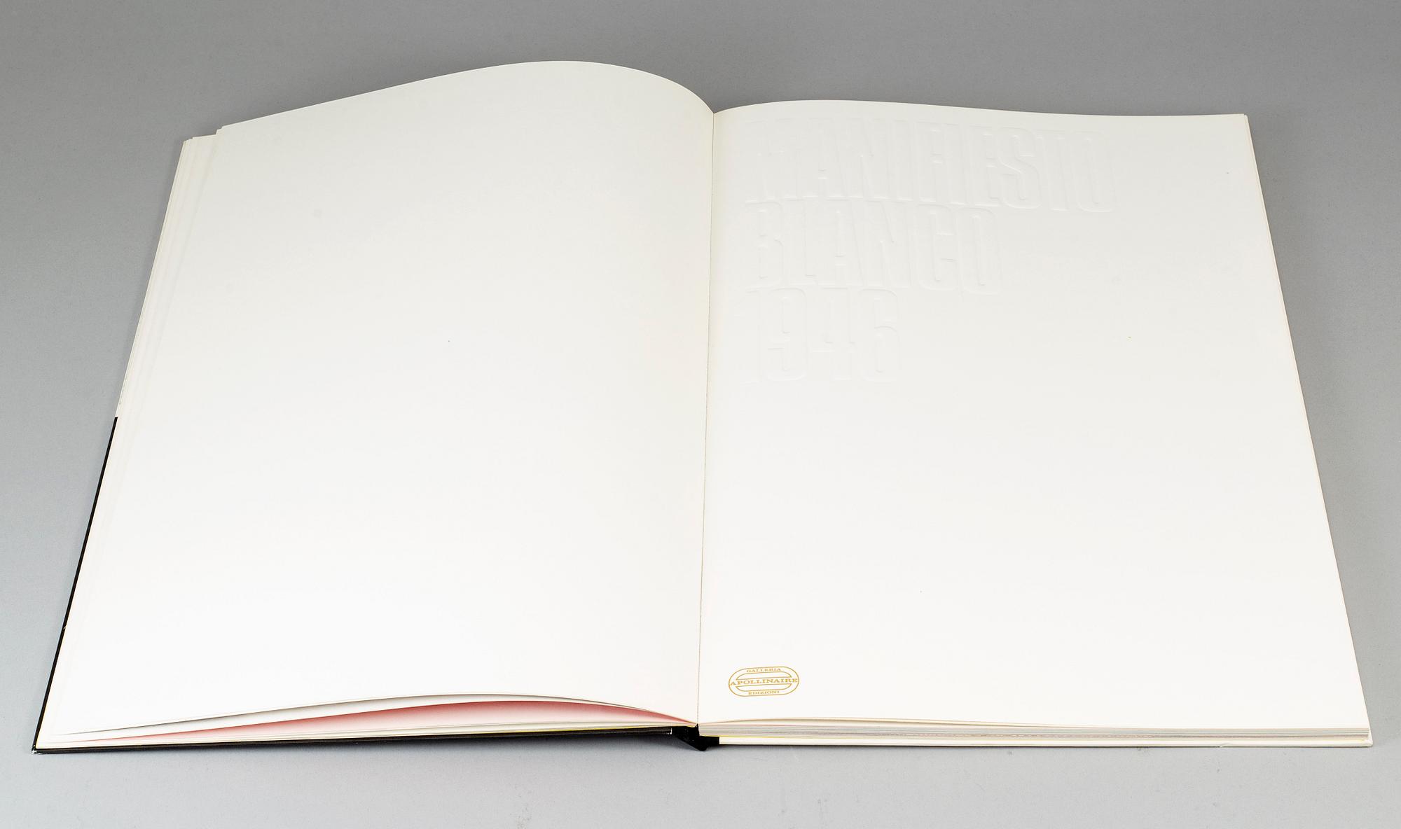 LUCIO FONTANA, book, "Manifiesto Blanco 1946 Spazialismo", 1966.