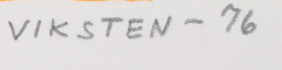 HANS VIKSTEN, färglitografi, signerad och daterad -76, provtryck.