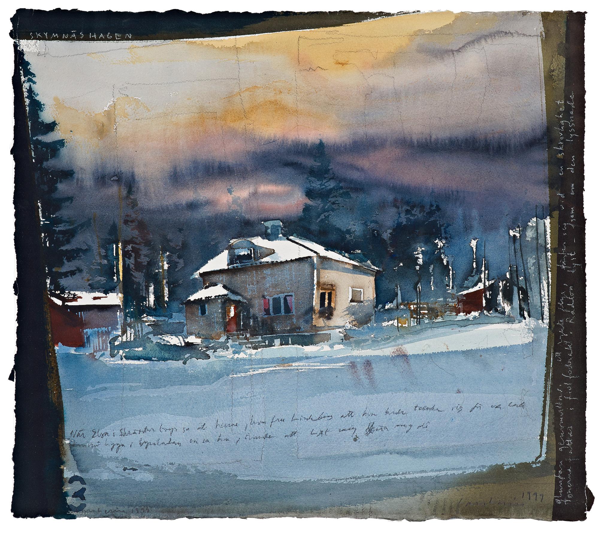 Lars Lerin, "Skymnäshagen".