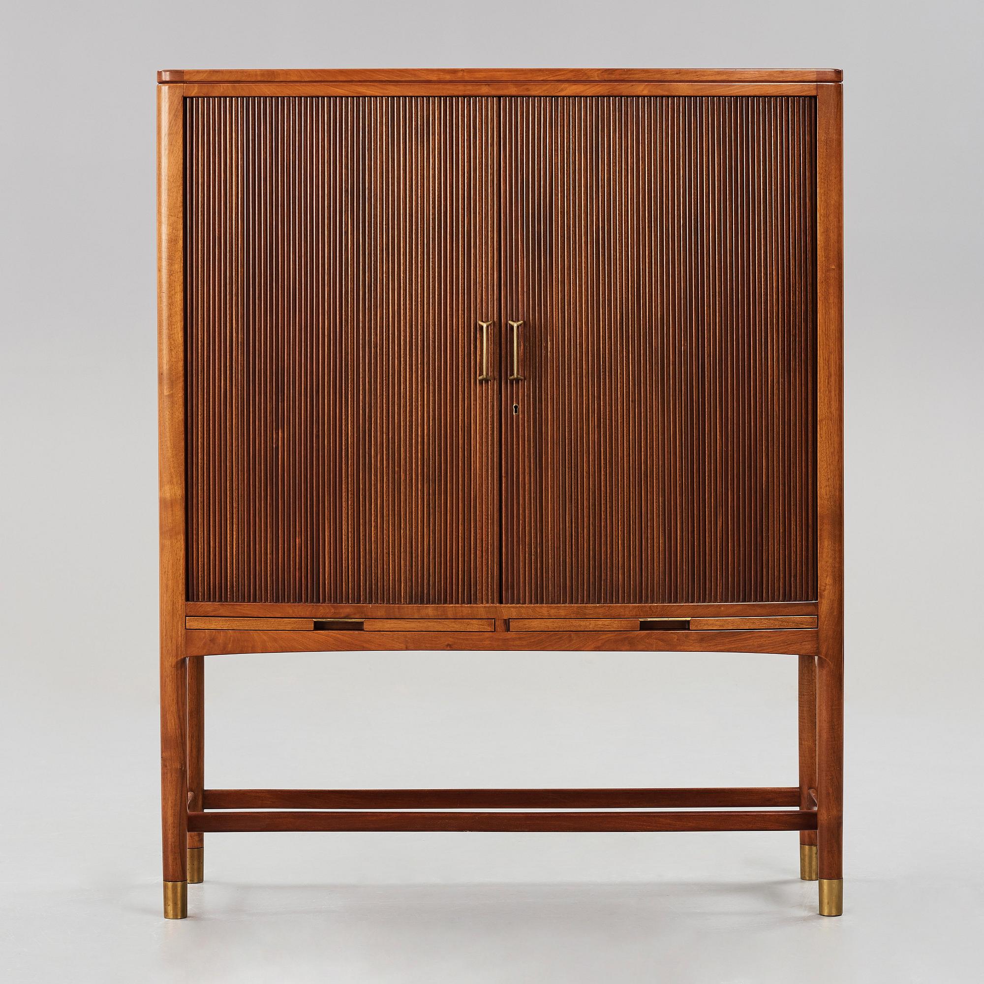 HANS J WEGNER, a bar cabinet executed by cabinetmaker Axel I Sørensen, for the Mayor's office, Aarhus City Hall,  1941.