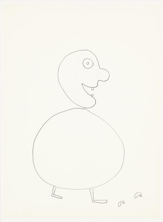 Roger Risberg, indian ink drawing, signed. Executed in 2008.
