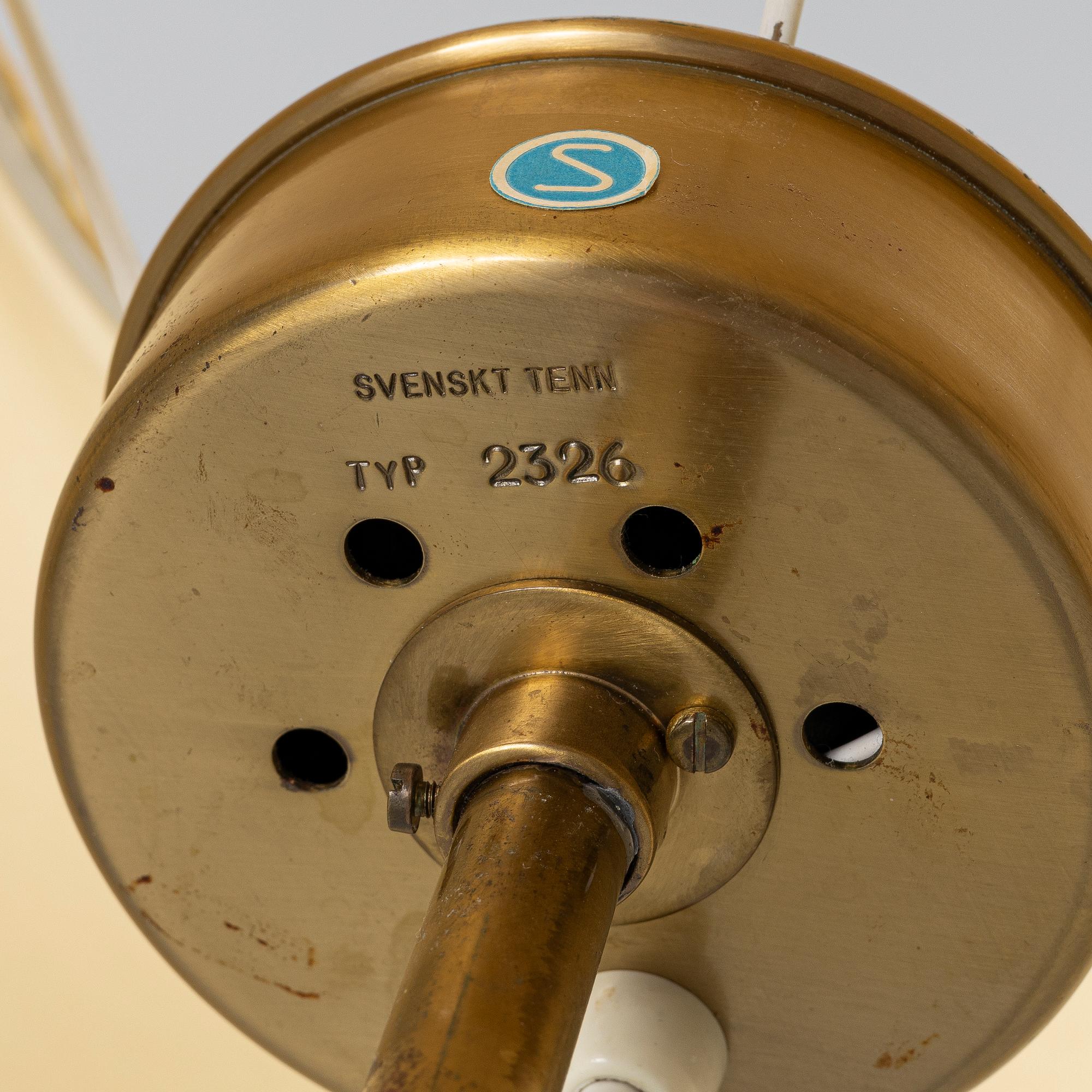 Josef Frank, a pair of model 2326 floor lamps, Firma Svenskt Tenn, Sweden.