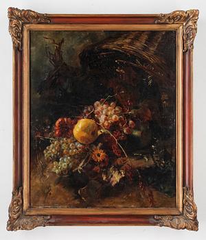 OKÄND KONSTNÄR, olja på duk, 1800-tal, signerad och daterad.