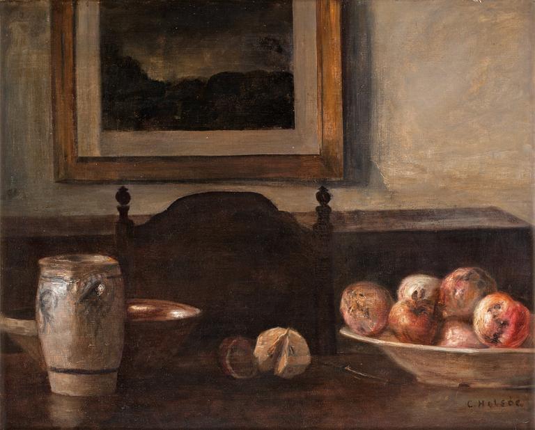 Carl Holsoe, Stilleben med äpplen.