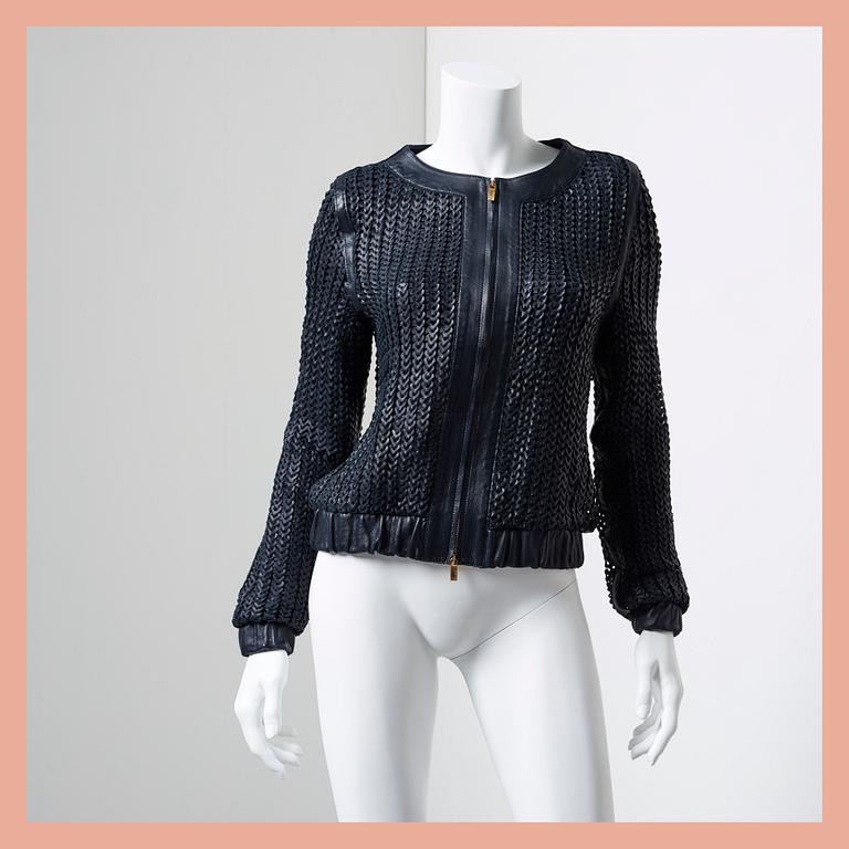 LEATHERJACKET, Escada, size 38.