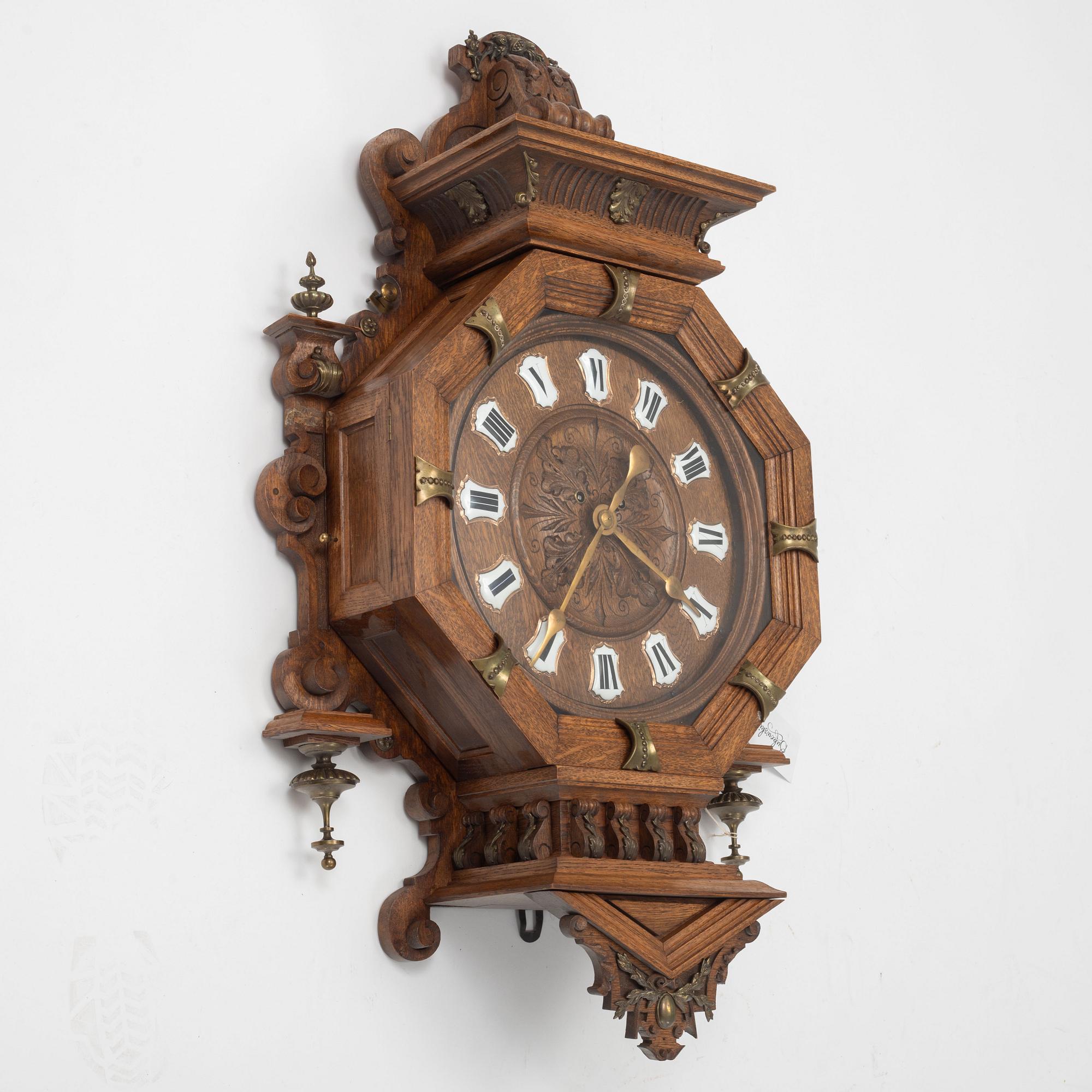 A late 19th century wall clock.
