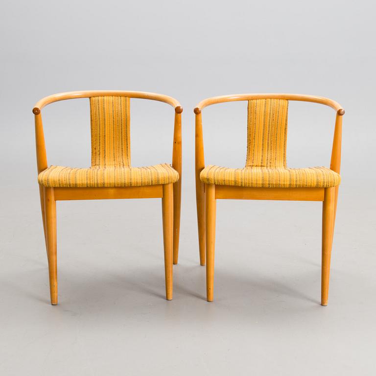 OLLI BORG, tuoleja, 6 kpl, malli 2104, Asko 1900-luvun puoliväli.