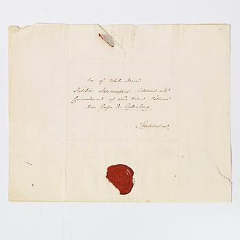 KARL XIII, två brev om erövringen av Norge 1814. Daterade Uddevalla 27 juli resp 9 augusti.