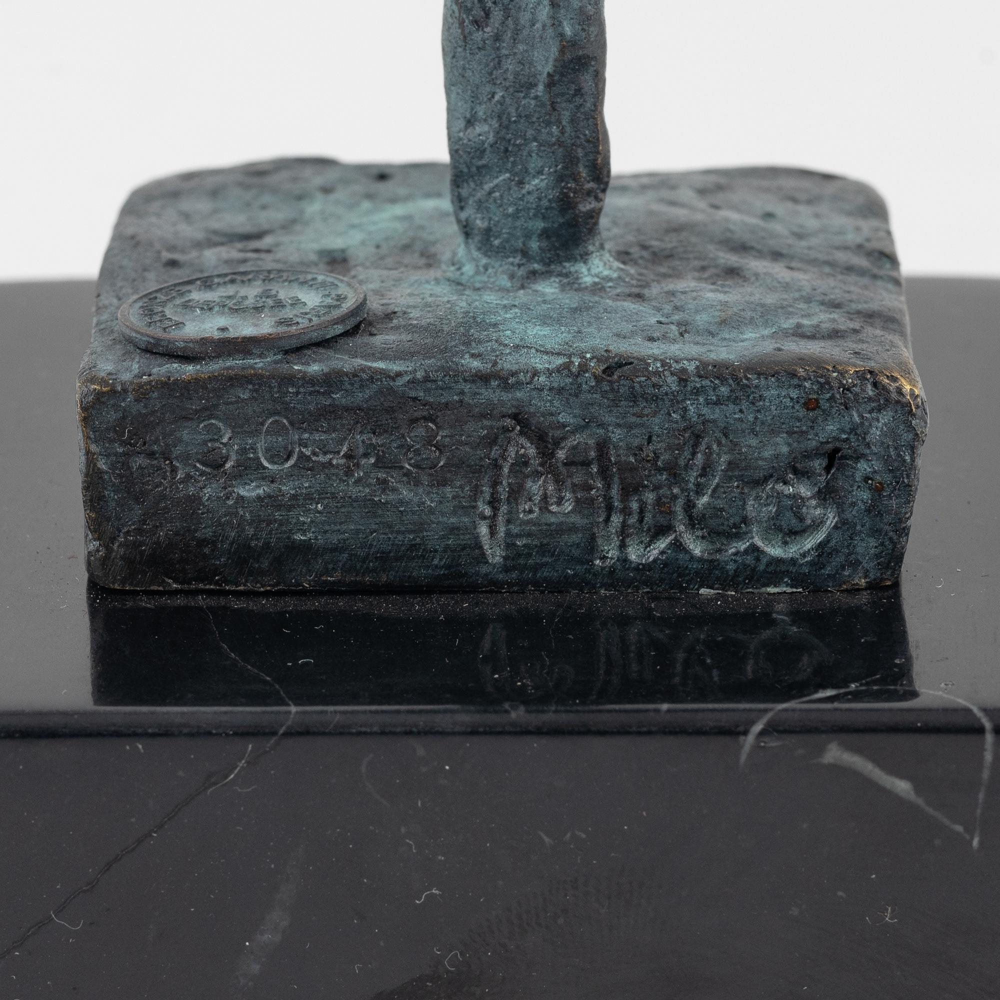 Max Milo, sculpture, signed, foundry mark. Bronze, total height 52 cm.